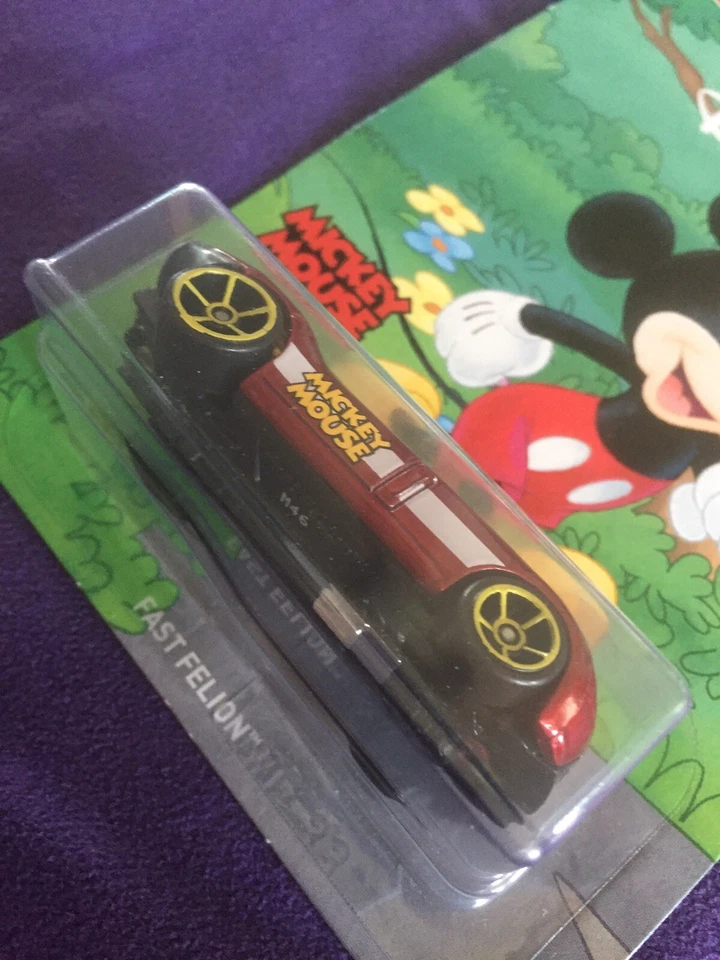 New Hot Wheels Walt Disney Mickey Mouse Fast Felion Toy Car 1/8 - Image 2 of 4