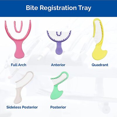 Dental Impression Bite Registration Triple Trays Mold (Choose Size & Quantity)