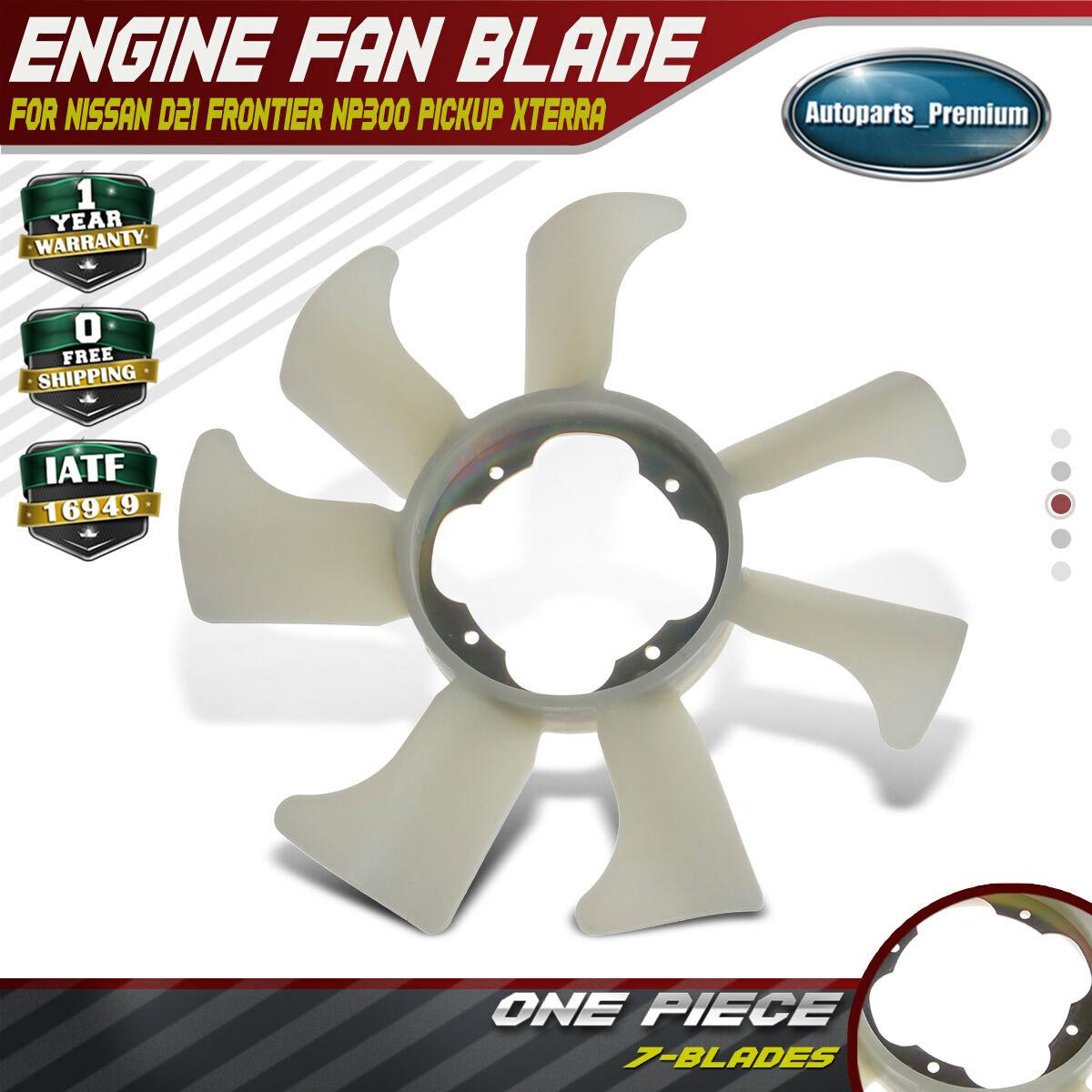 Radiator Fan Blade for Nissan D21 Frontier Pickup Xterra L4