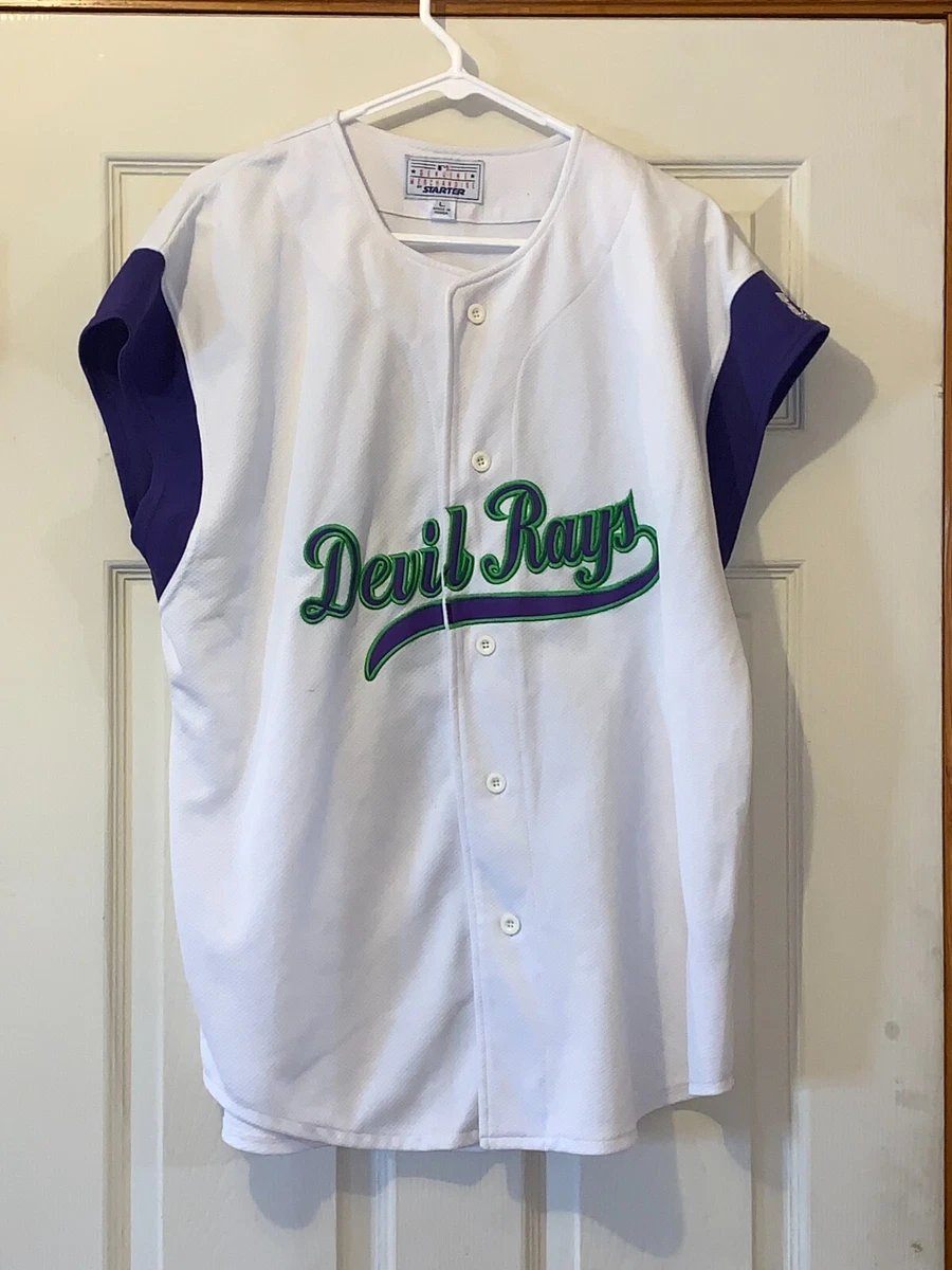 VINTAGE TAMPA BAY DEVIL RAYS STARTER JERSEY SIZE L CHEST IS 23&