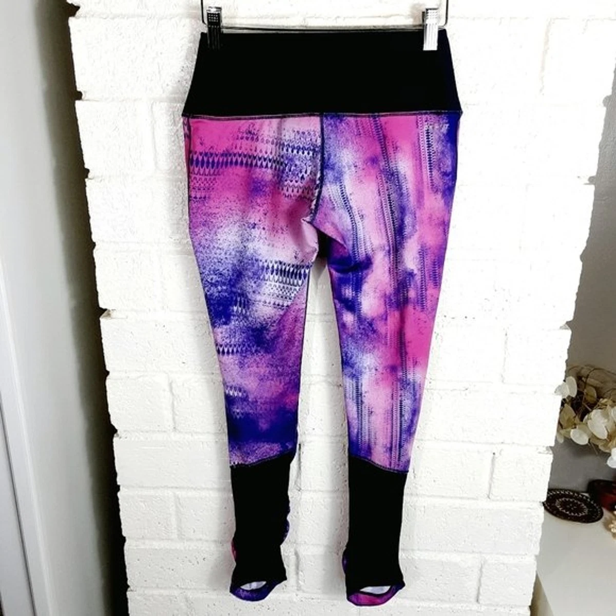 Nike Dri-Fit Leggings Women's Medium Purple Tie Dye Watercolor