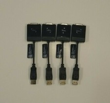 DELL DISPLAY PORT TO DVI VIDEO ADAPTER LOT OF 4 MODEL: DANARBC084 - OPEN BOX