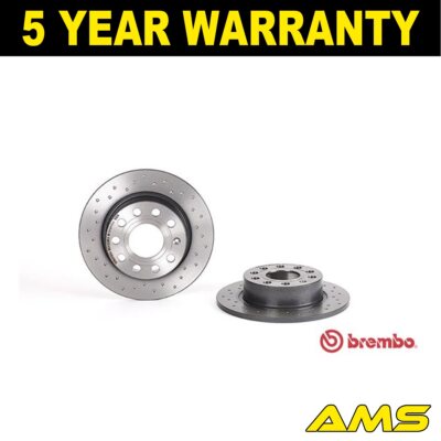 Fits VW Golf Caddy Scirocco Skoda Octavia Audi A3 Seat L� 2x Discs Rear AMS #2