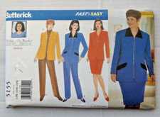 Butterick Vtg 90's Women/Petite Jacket Skirt & Pants Office Suit Pattern 14W-18W