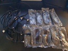  Lot of 17  Various SATA Drive Cables Straight to Angle/Straight