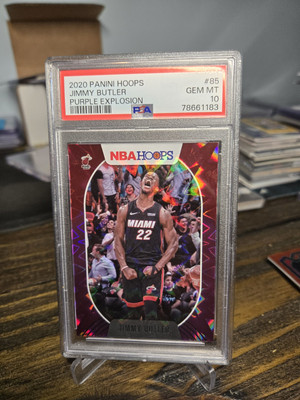 2020-21 NBA Hoops Purple Explosion #85 Jimmy Butler Heat POP 1 PSA 10 Ebay 1/1