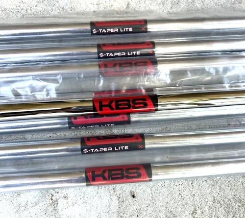BRAND NEW TOUR ISSUE SET OF 8 KBS $-TAPER LITE 105 gram X FLEX IRON SHAFTS