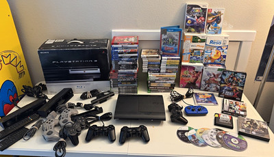 Sony PlayStation 3 Console Mixed Lot w/ PS4, PS5, PS2, PS3 Wii & Xbox 360 Wii U