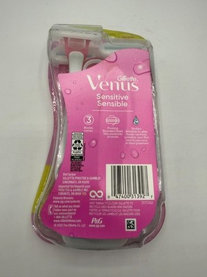 Gillette Venus Women's Sensitive Skin Pink Disposable Razors 6 Count