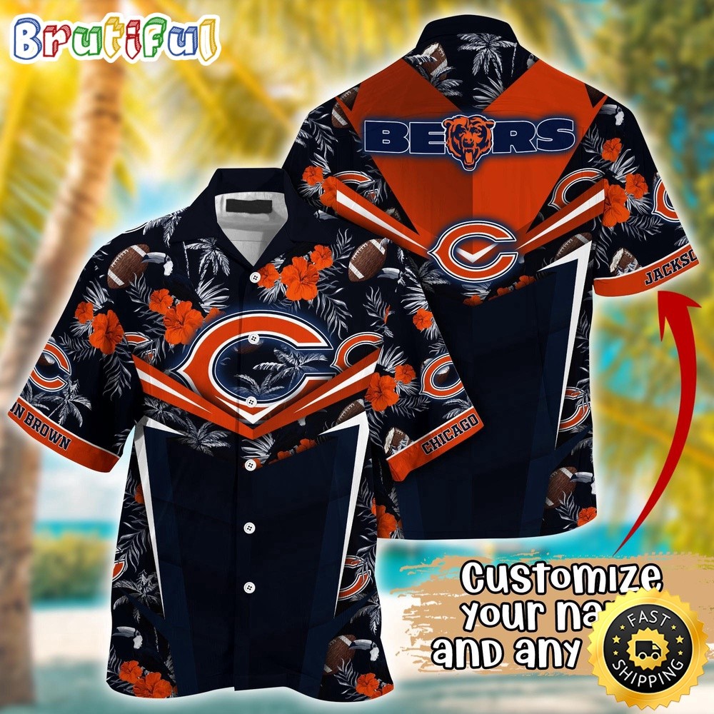 Customized Chicago Bears Summer Football Aloha Hawaiian Shirt