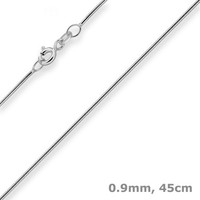 0,9Mm Schlangenkette Goldkette Collier Halskette Aus 375 Gold WeißGold 45Cm