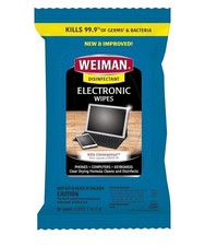 12 Packs of 15 Weiman Disinfecting Electronic Wipes - 180 Total