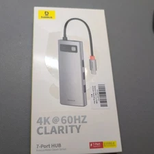 Baseus USB C Hub (100W) Multiport Adapter with 4K@60Hz HDMI, USB C Dock 7 in 1