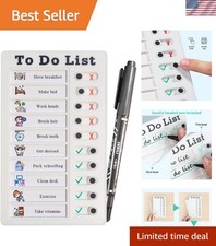 Children's Chore Checklist Board: Reusable Routine Scheduler for Busy Families