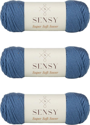 3 Skeins of Sensy Super Soft Saver Yarn, 3.5 oz, 190 Yards, Gauge 4 Medium (Stee