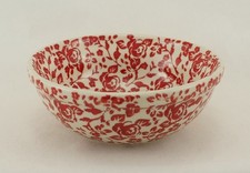 B-Ware Bunzlauer Keramik Schale, Müsli, rot/weiß, ø14,5cm, Unikat (M089-GZ32)