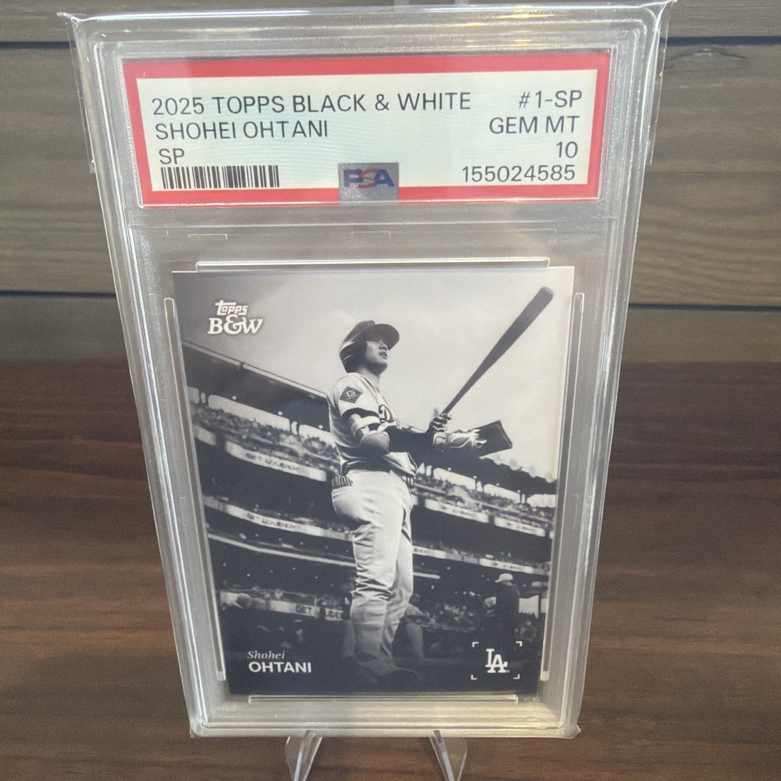 2025 Topps Black & White #1-SP SHOHEI OHTANI Short Print IV PSA 10 Dodgers