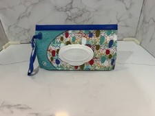 HUGGIES Clutch n Clean Refillable Travel Baby Wipes Carrier Pouch Multicolor