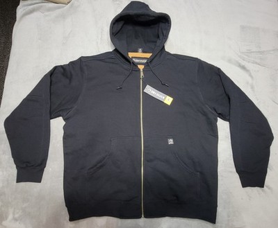 DRI DUCK CrossFire Hoodie Style 7033 Men's Black/Brown Full Zip, 2XL Long Sleeve