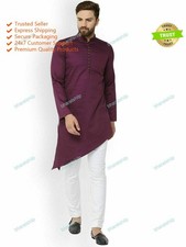 Indian Bollywood Design Kurta Traditional Mens Cotton Ethnic Classic Style