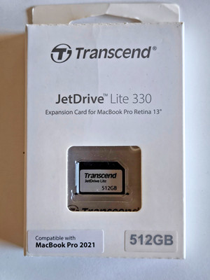 Transcend JetDrive Lite 330 512GB Speichererweiterung MacBook Pro TS512GJDL330