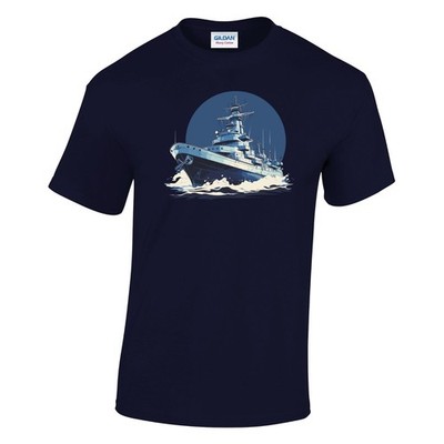 T-Shirt Schlachtschiff bedruckt 100% Baumwolle