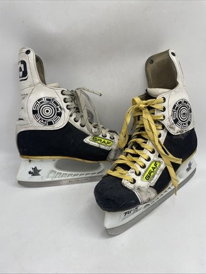 Vintage GRAF 4000 Shock Sure Mens 9.5  Tuuk Plus White/Black Ice Hockey Skates