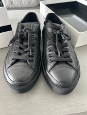 Givenchy Black Leather Low Top Sneakers Size ...