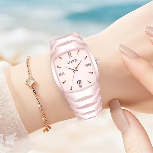 LIGE Herren Quarzuhr Keramikband Rechteck Armbanduhr Mode Junge Sportuhr - Bild 11 von 21
