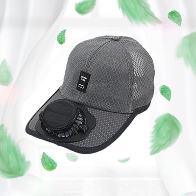 Sonnenblende-Hut mit Ventilator, solarbetriebene Golfkappe, Ventilatorkappe für