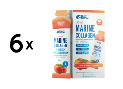 6 x Applied Nutrition Liquid Marine Collagen (10x30g) Peach (83,33 EUR/kg)