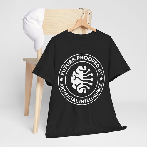 Future Proofed By AI Unisex Cool Heavy Cotton Tee Motivational T-Shirt & Gift - Picture 29 of 83