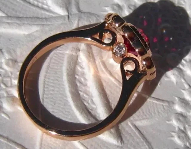 3.00Ct Round Cut Lab-Created Ruby Flower Engageme… - image 3