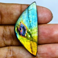 36 Cts Natural Labradorite Cabochon Gemstone For Jewelry 43.9x18.7x6.1 MM