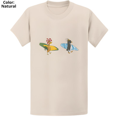 Gildan 5000 Cody Maverick Chicken Joe Surf's Up T-Shirt - Funny Movie Gift Tee