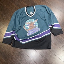 Vintage Manitoba Mighty Moose #8 Hockey Jersey Bauer Mens Size M Customized