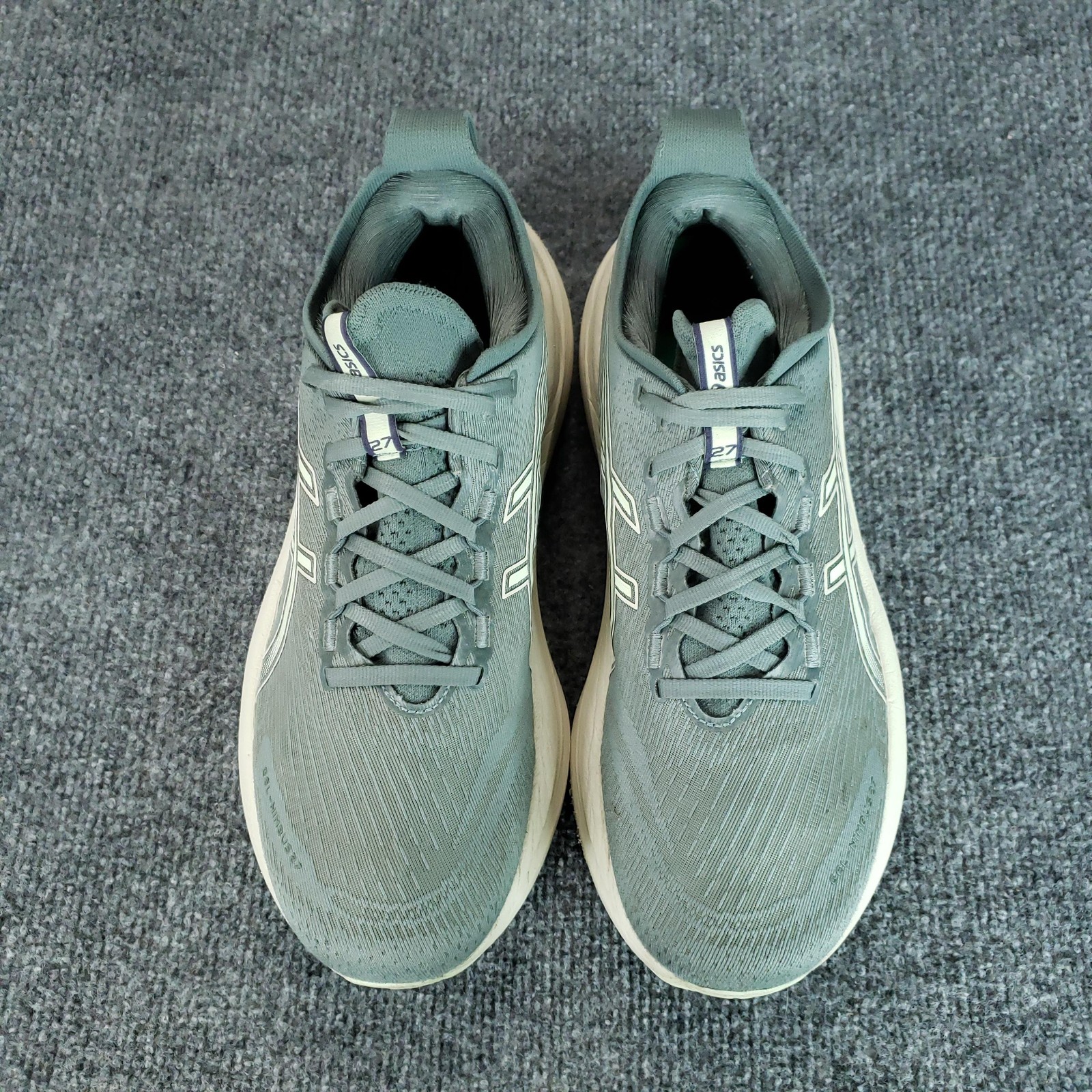 ASICS GEL-Nimbus 27 Shoes Womens Size 10 Green Road Running Sneakers 1012B753 thumbnail 4