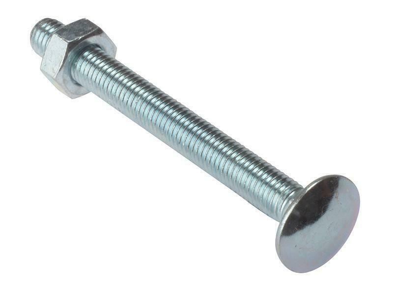 Forgefix Carriage Bolt & Nut Zp M8 X 150Mm Bag 10 FORCB8150G