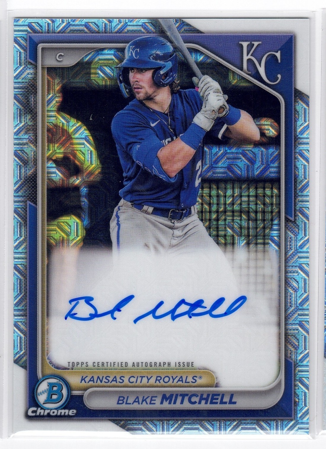Blake Mitchell 2024 Bowman Chrome Mega BMA-BMI MOJO Refractor AUTO KC Royals