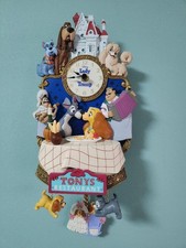 Disney Store Japan Lady and the Tramp 70th Anniversary Light-Up Wall Clock NEW