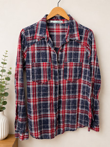 Maurices Women's Plaid Button-Up Shirt – Size M