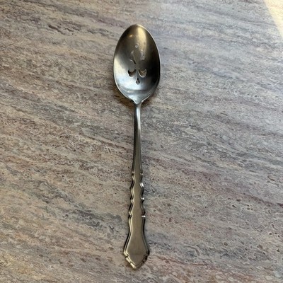 Lyon International Stainless QUEEN'S FANCY Pierced Serving Spoon Heavyweight