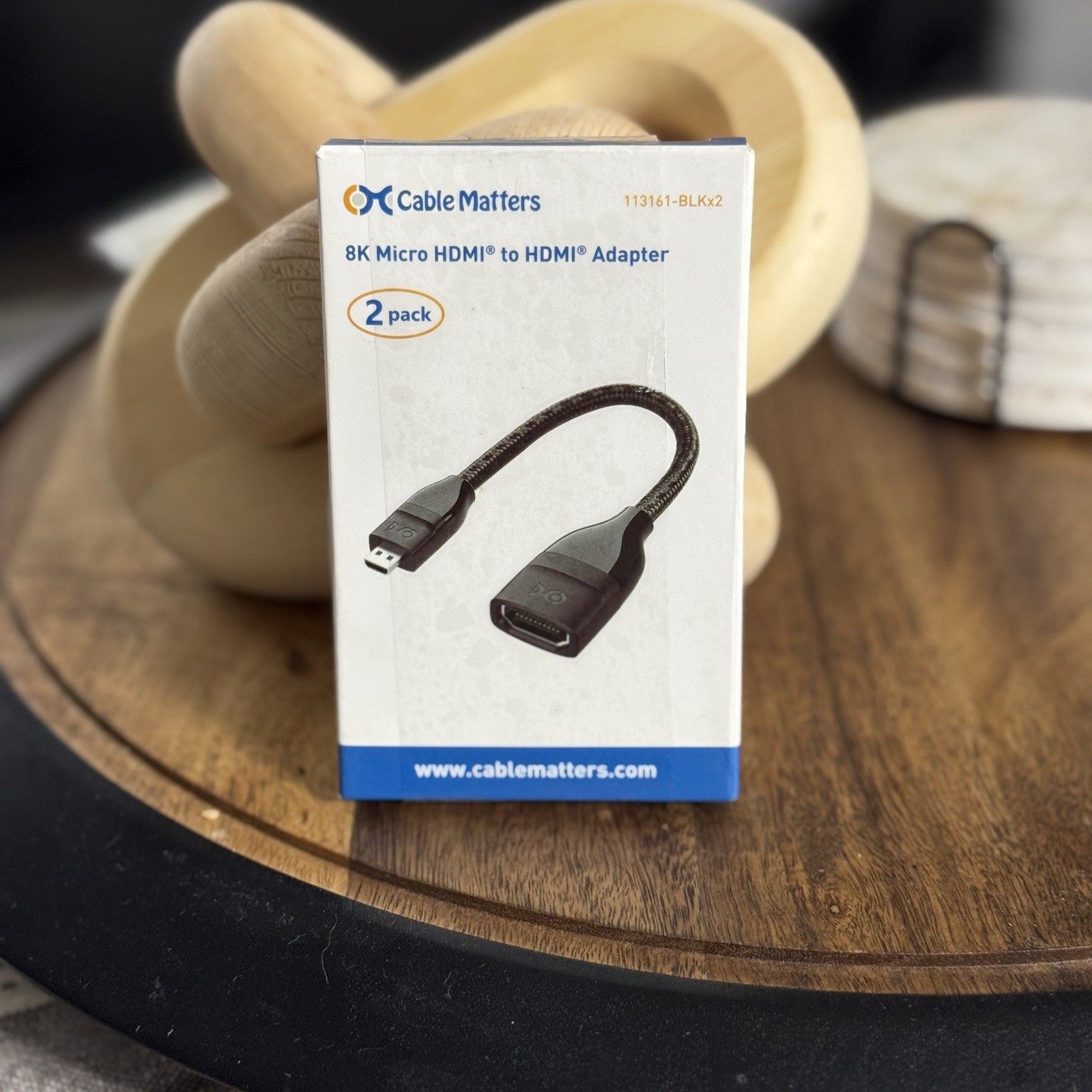 Cable Matters 8K Micro-HDMI To HDMI Adapter (2-Pack)
