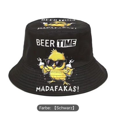 Malle Bucket Hat  BEER TIME MADAFAKAS    Ballermann Party Fischerhut Ente PawPaw
