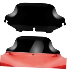 8" Black Wave Windshield Wind Splitter Windscreen Fit 8inch Fit 96-13 Black