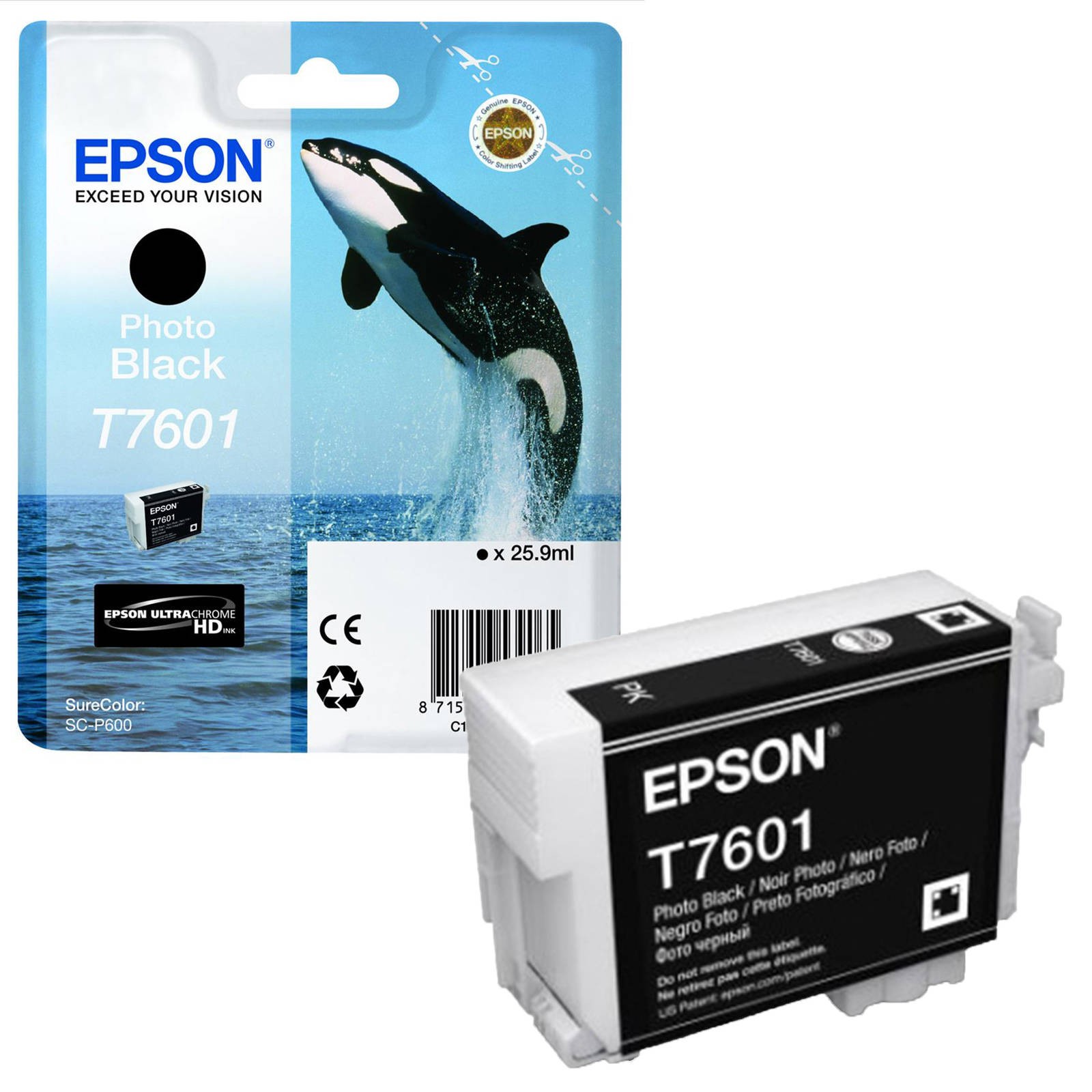 Epson Black C13t76014010/T7601 Ink Cartridge Foto 25.9Ml For Sc - Image 5