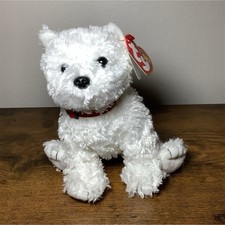 Ty Beanie Buddies Dundee White Dog Plush 2004