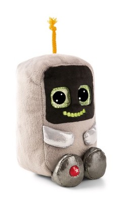 NICI Kuscheltier GLUBSCHIS Roboter R03-Bot 15cm - grau - Stofftier aus weichem P