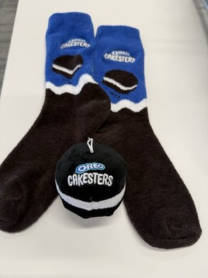 Nabisco Oreo Cakesters Plush Bean Bag Keychain and Socks - BRAND NEW