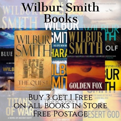 Wilbur Smith Books - Build your own Paperback Bundle Lot - Buy 3 get 1 Free